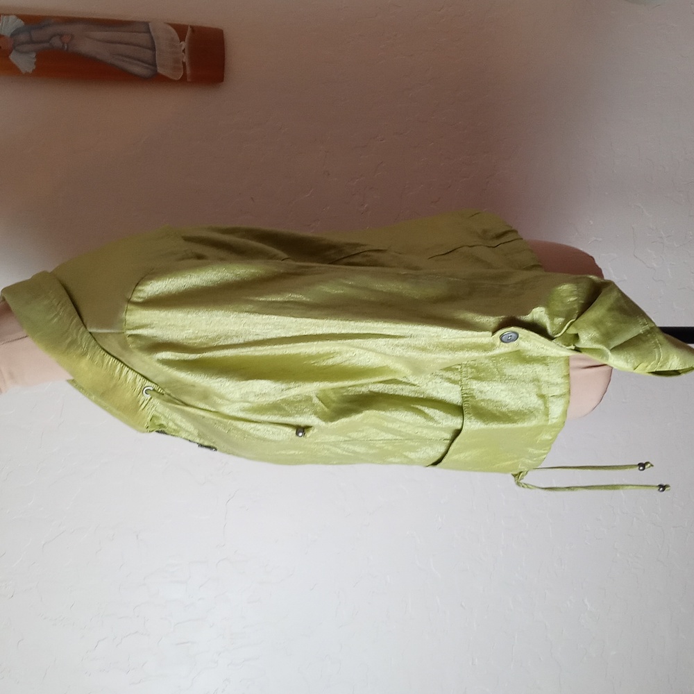 Ruby Rd Iridescent Fabric Zippered Jacket - image 3